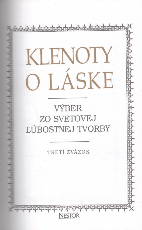 Klenoty O L Ske I Iii Pod V Kom Kn Hkupectvo Antikvari T A Libresso