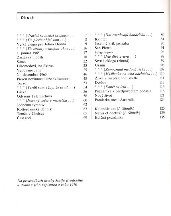 Josif Brodskij: JESENNÝ KRIK JASTRABA