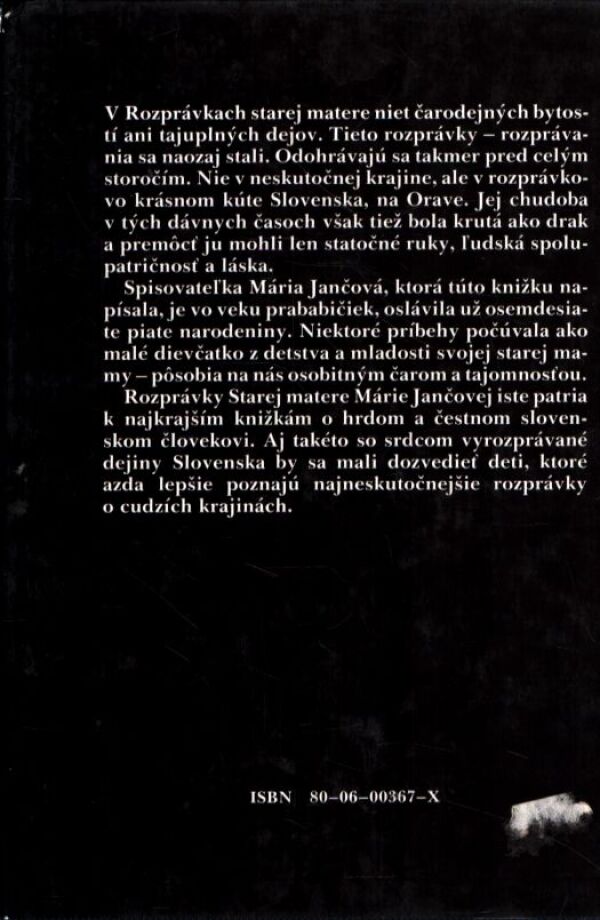 Mária Jančová: ROZPRÁVKY STAREJ MATERE