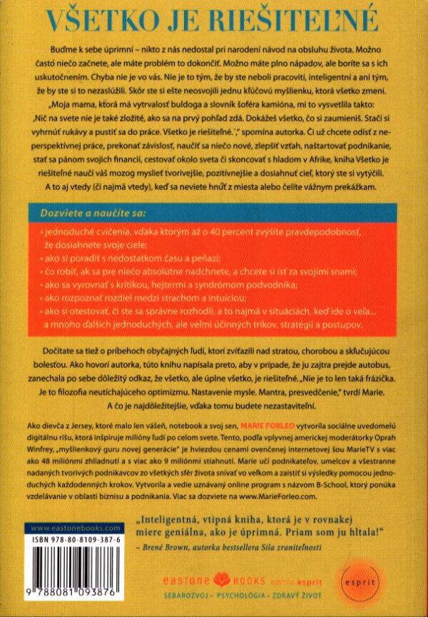 Marie Forleo: VŠETKO JE RIEŠITEĽNÉ