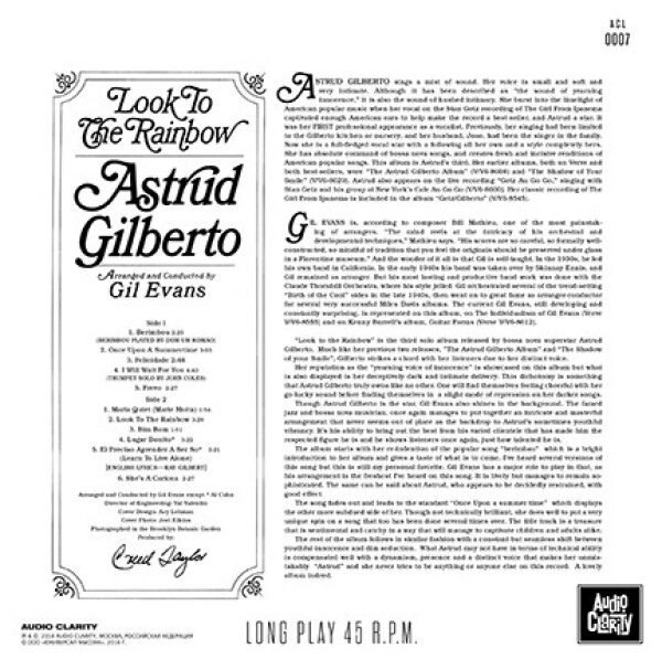 Astrud Gilberto: LOOK TO THE RAINBOW - LP
