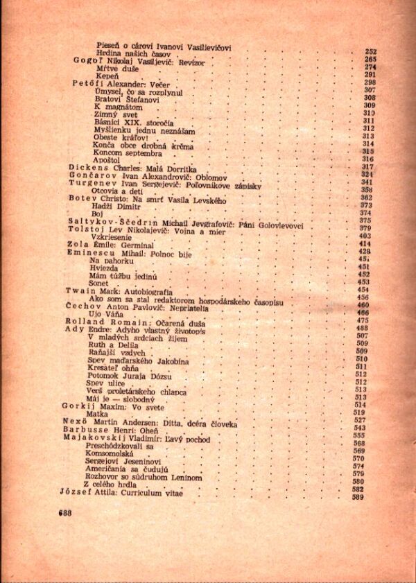 VÝBER ZO SVETOVEJ LITERATÚRY