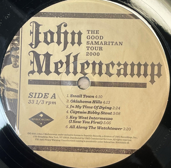 John Mellencamp: THE GOOD SAMARITAN TOUR 2000 - LP