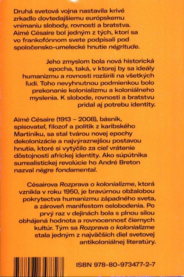 Aimé Césaire: ROZPRAVA O KOLONIALIZME