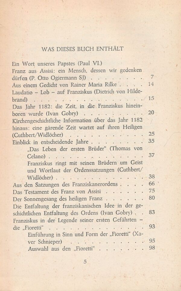 Otto Ogiermann: Mitten unter uns - Franz von Assisi