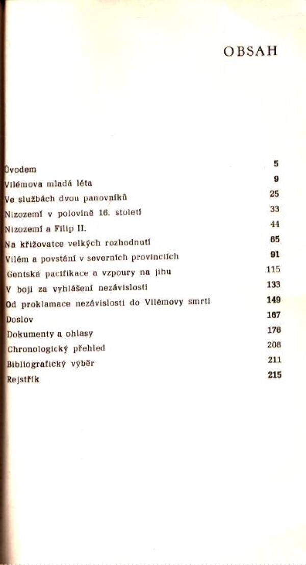 Bedřich Šindelář: VILÉM ORANŽSKÝ