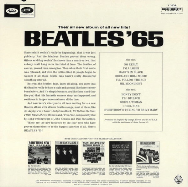 The Beatles: BEATLES `65 - LP