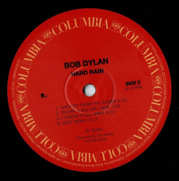 Bob Dylan: HARD RAIN - LP