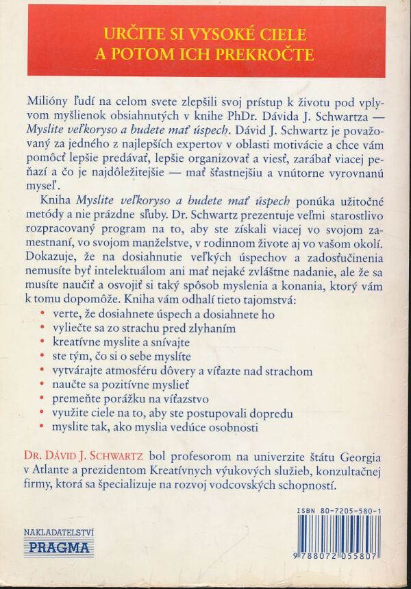 Dávid J. Schwartz: Myslite veľkoryso