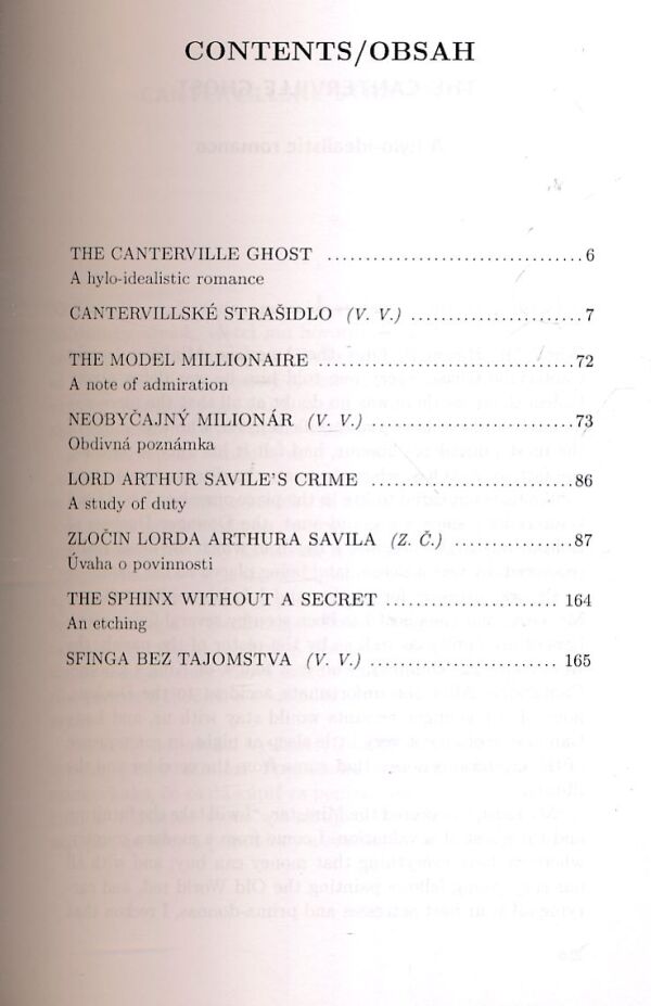 Oscar Wilde: CANTERVILLSKÉ STRAŠIDLO