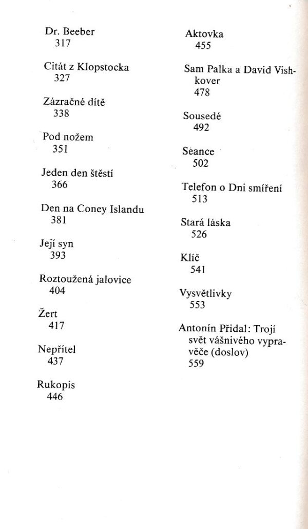 Isaac Bashevis Singer: STARÁ LÁSKA