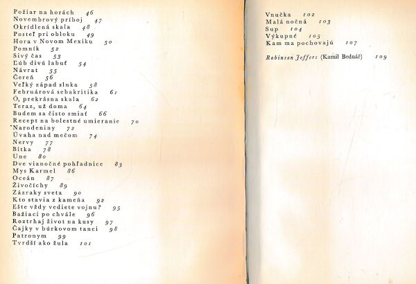 Robinson Jeffers: PRIRODZENÁ HUDBA