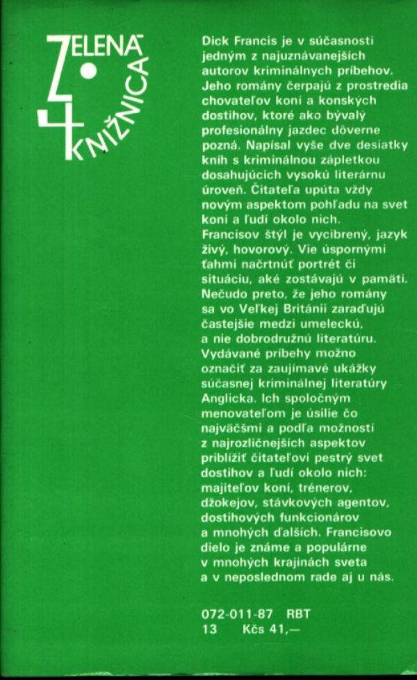 Dick Francis: REFLEX. BETÓNOVÝ TIP