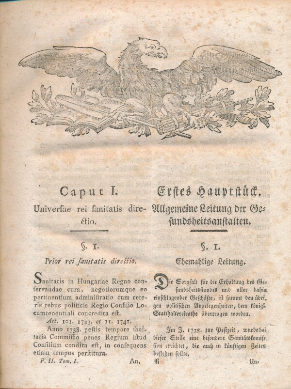 Jozsef Kereszturi: Constituta regia quae regnante August, Imperatore et rege Apostol. Josepho II. politicorum Pars 1.,2