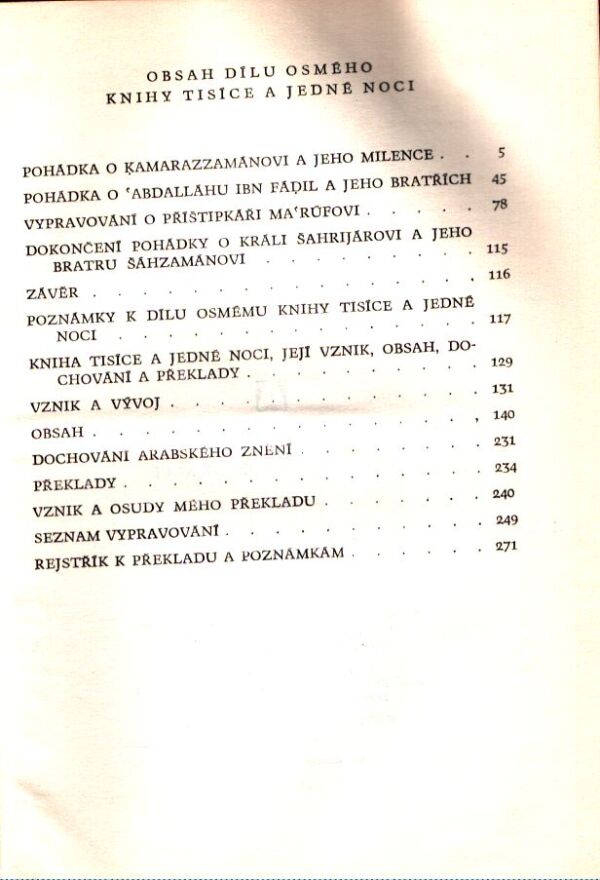 Felix Tauer: KNIHA TISÍCE A JEDNÉ NOCI VIII