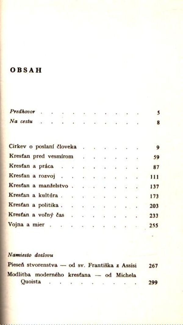 Jozef Tomko: KRESŤAN A SVET