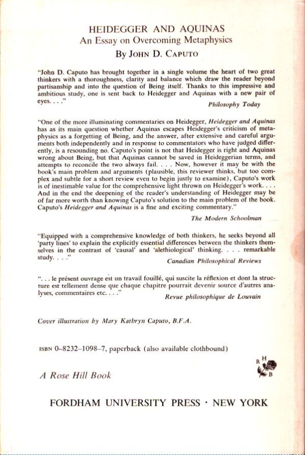John D. Caputo: HEIDEGER AND AQUINAS