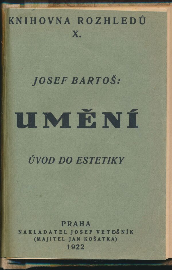 Josef Bartoš: Umění