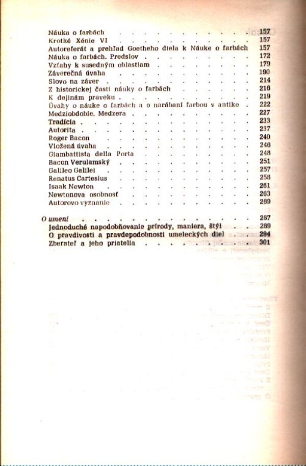 J. W. Goethe: O PRÍRODE A UMENÍ