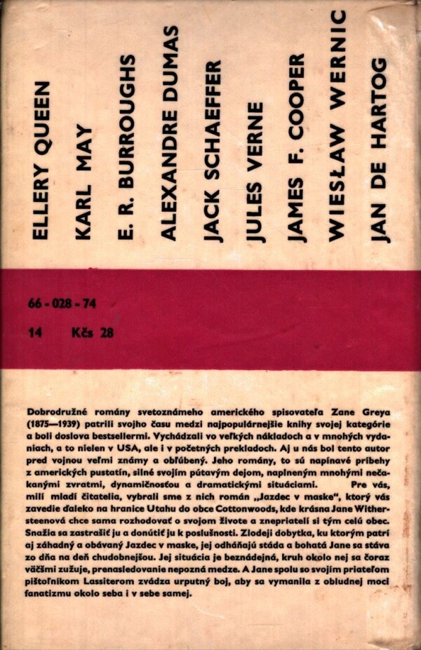 Zane Grey: JAZDEC V MASKE