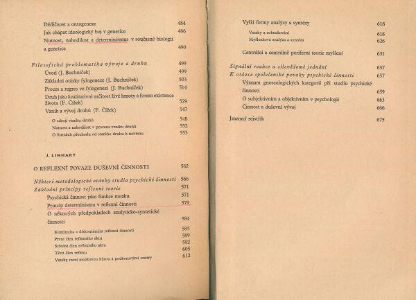 C. Michalová, J. Čeleda, V. Ruml, A. Kolman, J. Buchníček, Fr. Čížek, J. Linhart: Filosofie a přírodní vědy