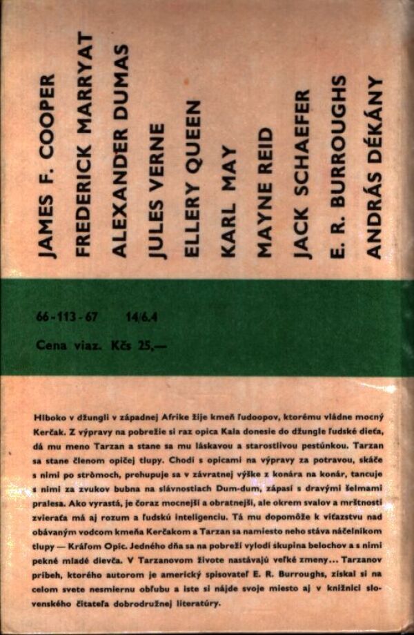 E. R. Burroughs: TARZAN Z RODU OPÍC