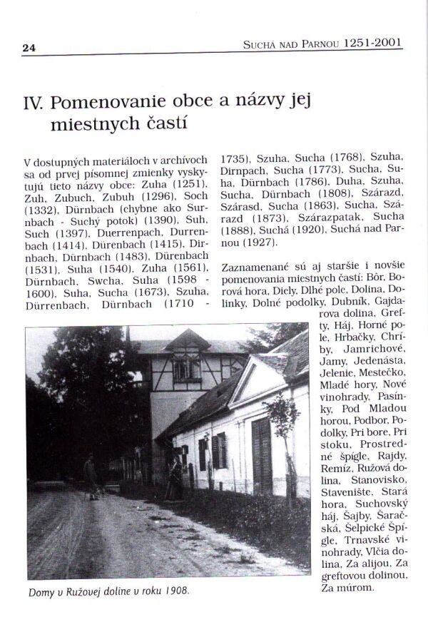 a kolektív autorov: SUCHÁ NAD PARNOU 1251-2001