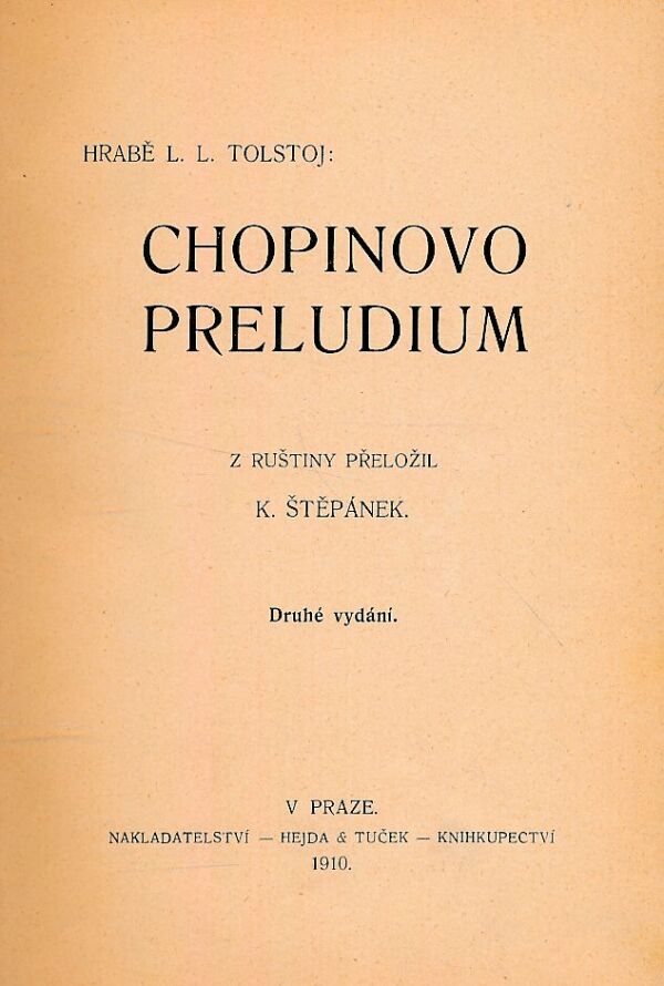 L. L. Tolstoj: CHOPINOVO PRELUDIUM
