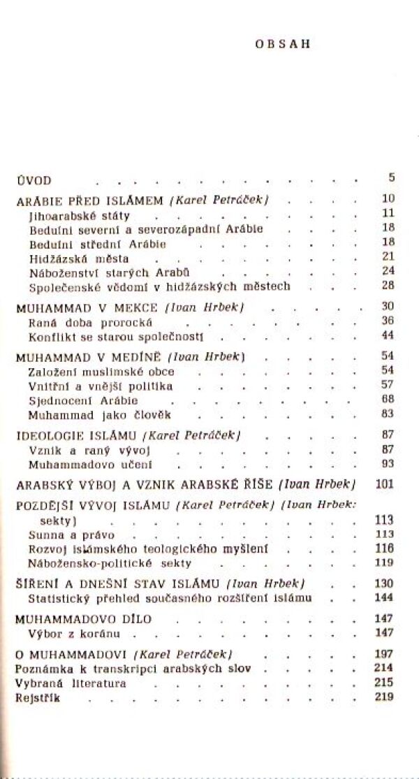 Ivan Hrbek, Karel Petráček: MUHAMMAD