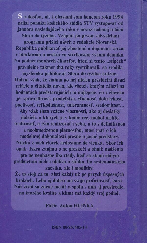 Anton Hlinka: Slovo do týždňa