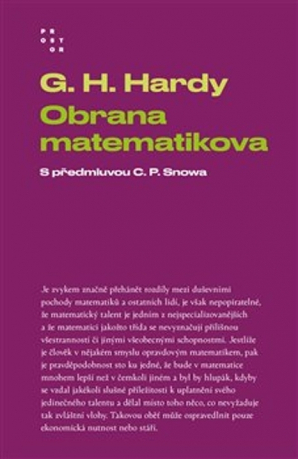 G.H. Hardy: OBRANA MATEMATIKOVA