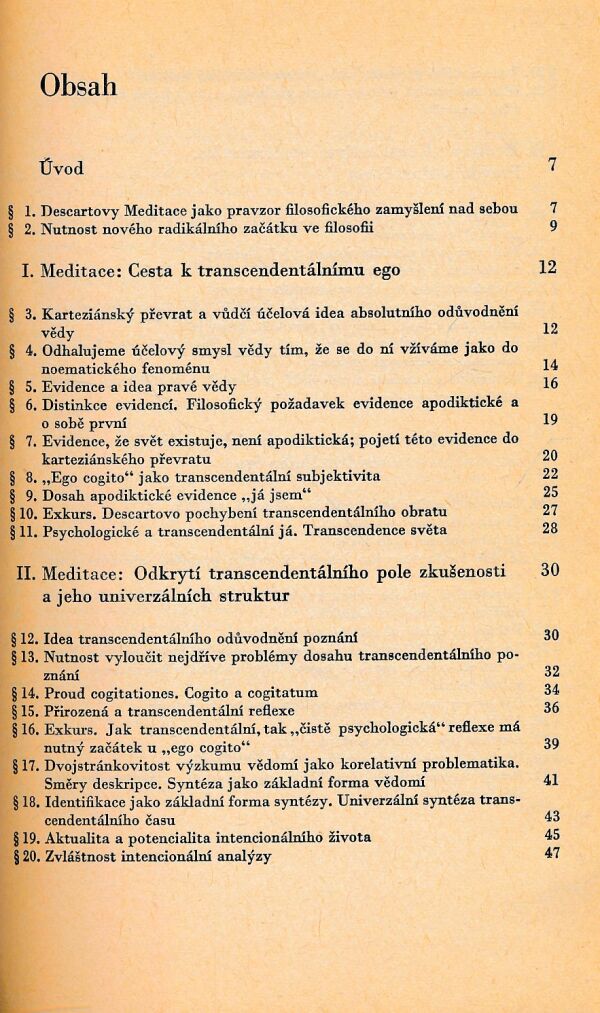 Edmund Husserl: KARTEZIÁNSKÉ MEDITACE