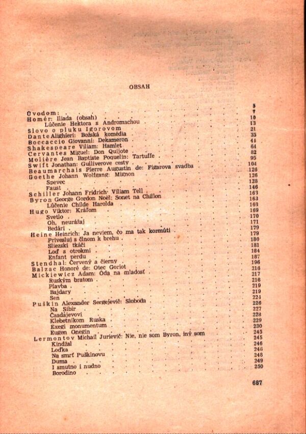 VÝBER ZO SVETOVEJ LITERATÚRY