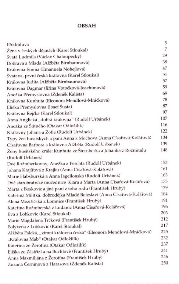 KRÁLOVNY A KNĚŽNY ČESKÉ