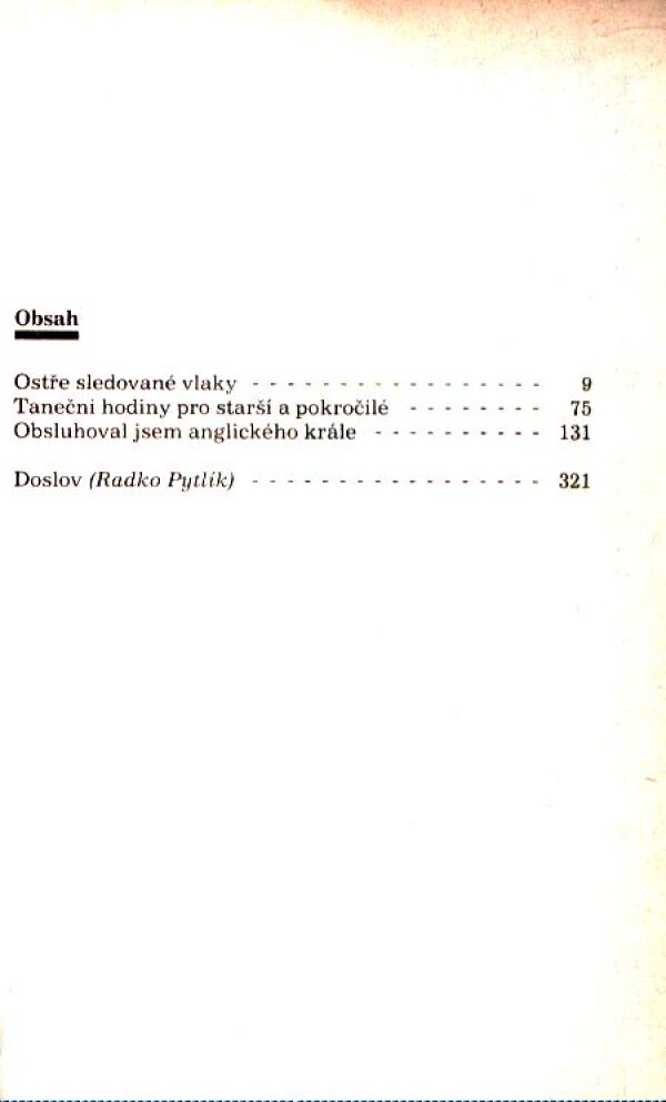 Bohumil Hrabal: TŘI NOVELY