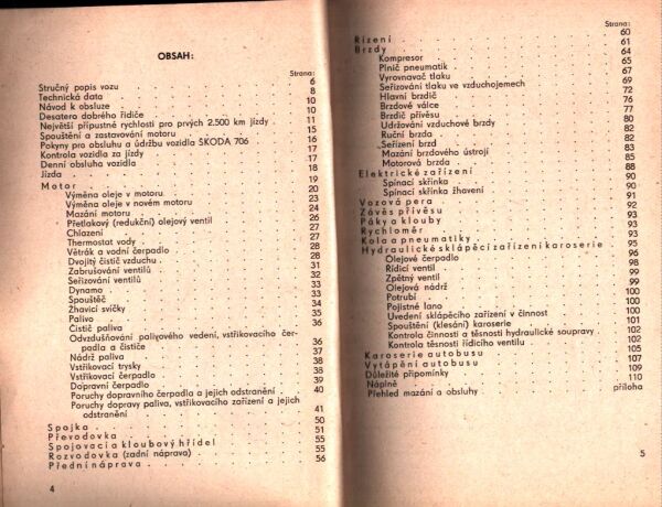 NÁVOD K OBSLUZE - ŠKODA 706 R, ŠKODA 706 RS, ŠKODA 706 RO