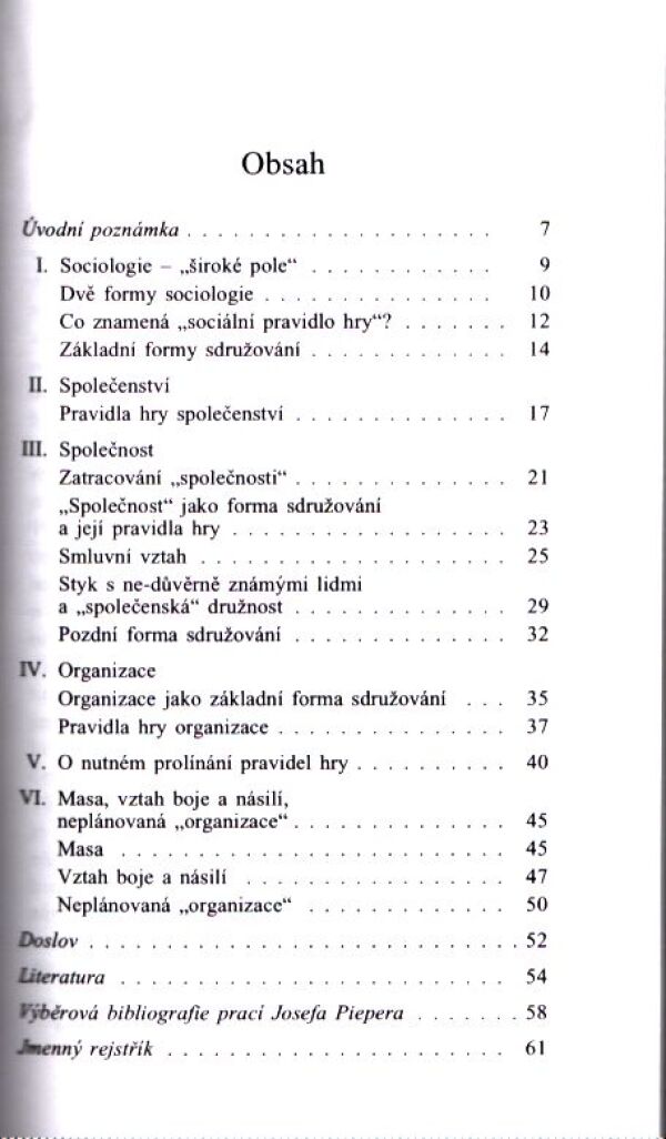 Josef Pieper: ZÁKLADNÍ FORMY SOCIÁLNÍCH PRAVIDEL HRY