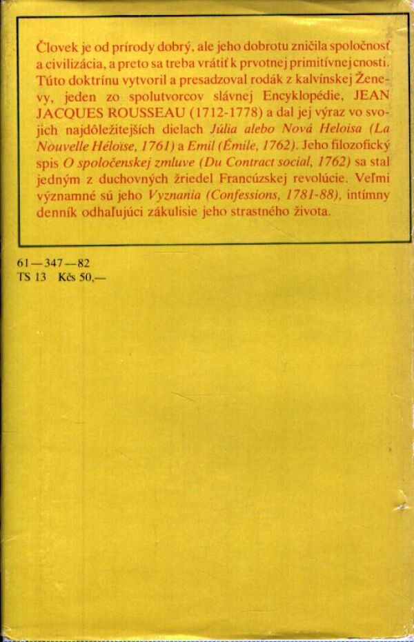 Jean-Jacques Rousseau: JÚLIA ALEBO NOVÁ HELOISA