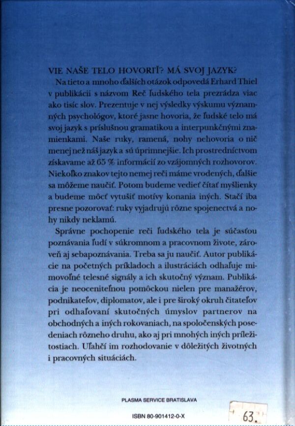 Erhard Thiel: REČ ĽUDSKÉHO TELA