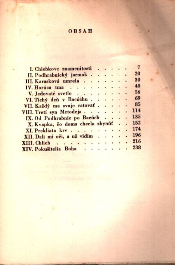 J. C. Hronský: CHLIEB 1+2