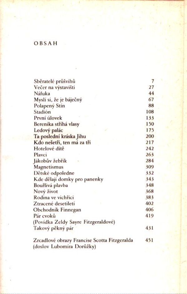 Francis Scott Fitzgerald: TAKOVÝ PĚKNÝ PÁR