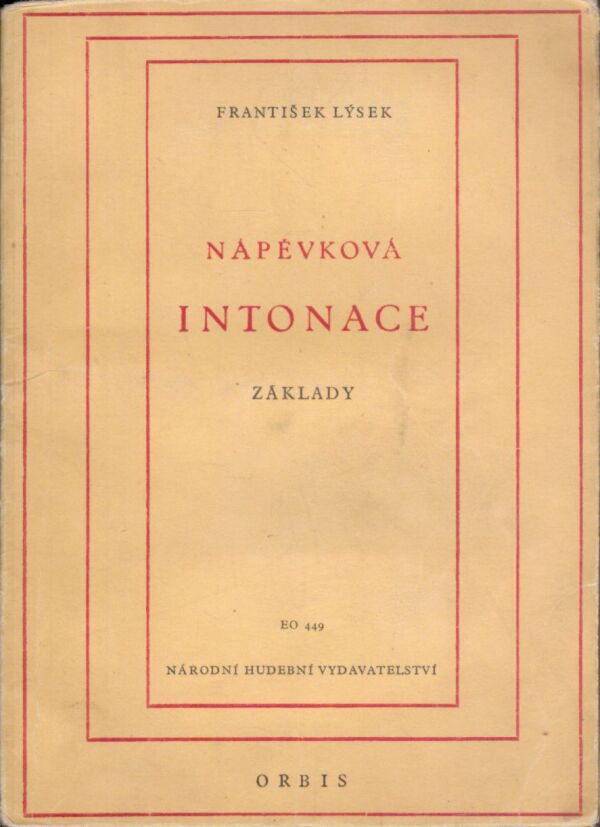 František Lýsek: NÁPĚVKOVÁ INTONACE
