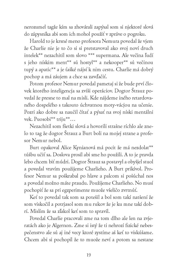 Daniel Keyes: KVETY PRE ALGERNONA