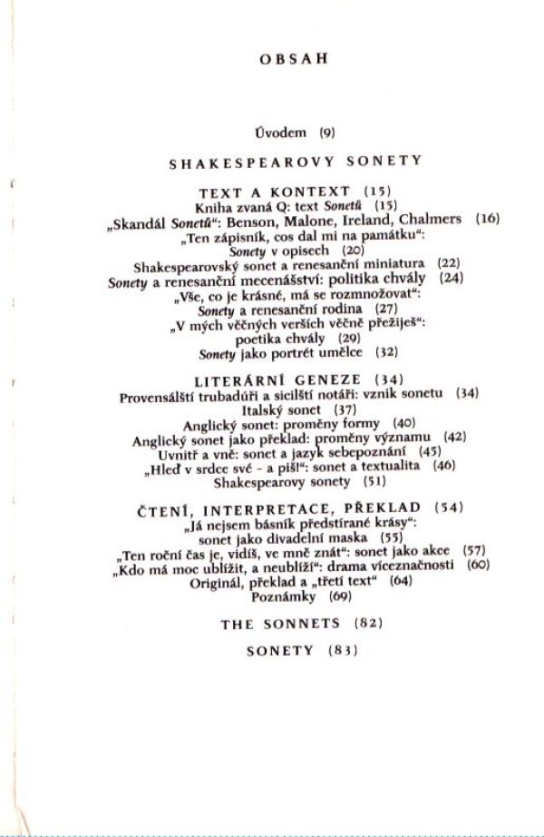 William Shakespeare: SONETY / THE SONETS