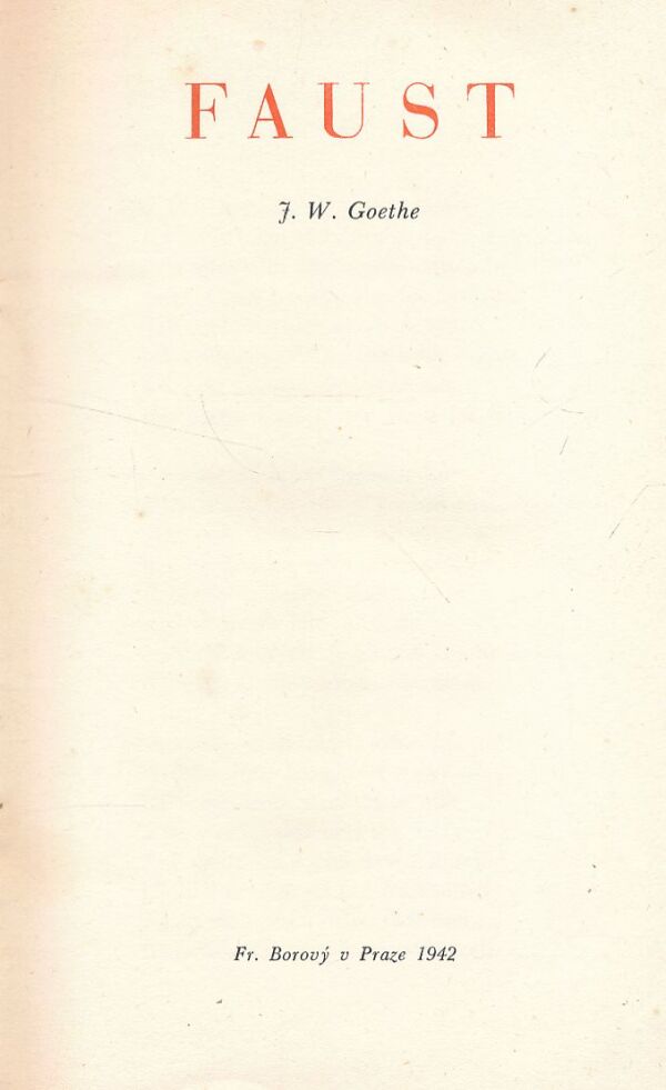 J. W. Goethe: FAUST