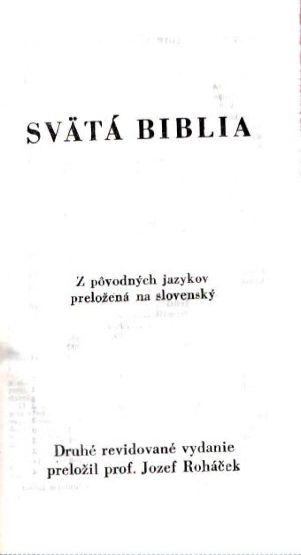 SVÄTÁ BIBLIA