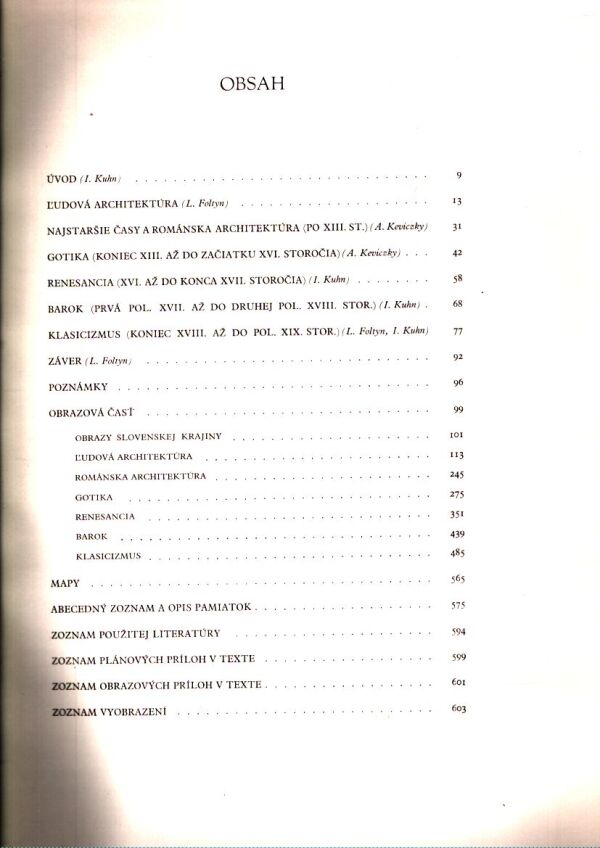 ARCHITEKTÚRA NA SLOVENSKU DO POLOVICE XIX. STOROČIA