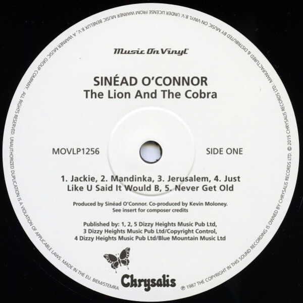 Sinéad O`Connor: THE LION AND THE COBRA - LP
