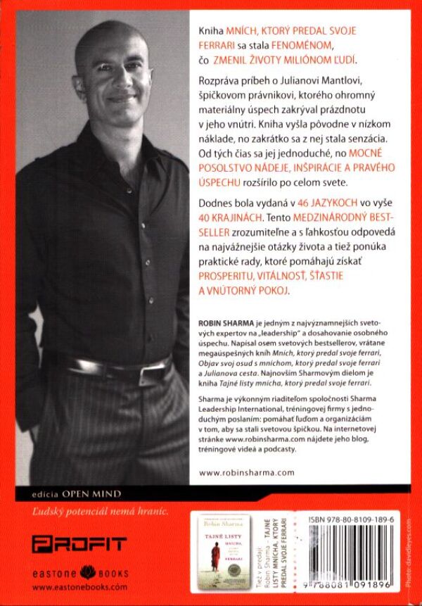 Robin Sharma: MNÍCH, KTORÝ PREDAL SVOJE FERRARI