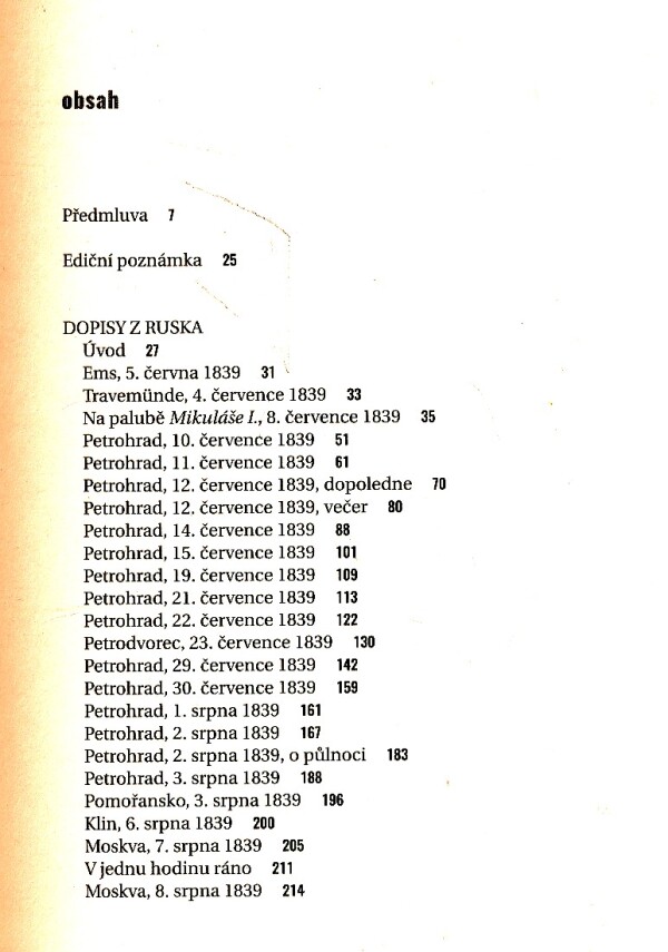 Custine Astolphe De: DOPISY Z RUSKA - RUSKO V ROCE 1839